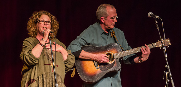Mollie O'Brien & Rich Moore with Eric Thorin @ Wintergrass 2013-9