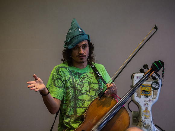 Rushad Eggleston with Alex and Tatiana Hargreaves Workshop @Wintergrass 2013